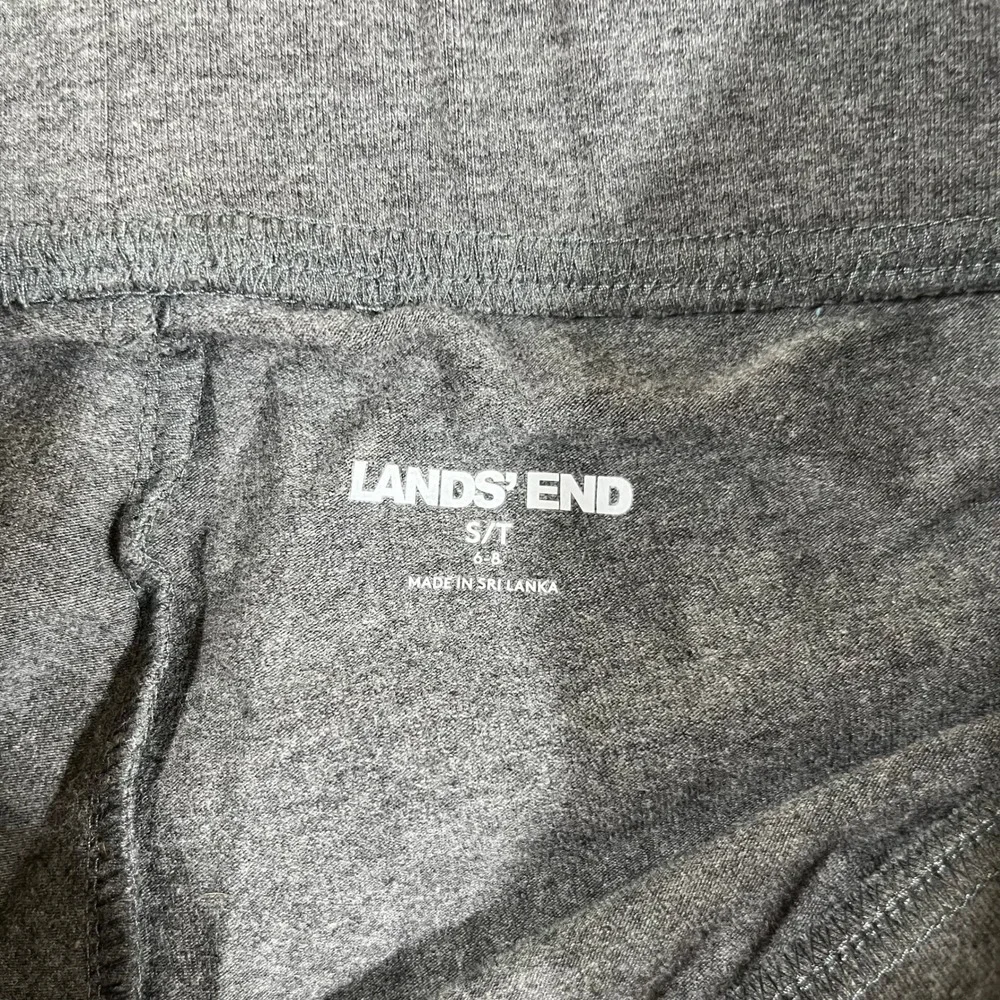 Lands End Leggings Women S/T Gray Starfish Slim Fit Stretch Cotton Blend Pant